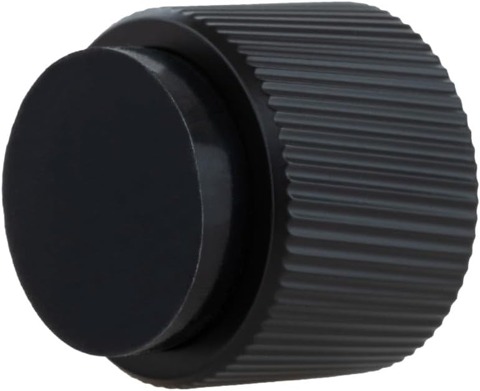 EVI Herrajes | Brass Door Stopper | &Oslash;35X18Mm | Wall Protector | Adhesive + Screw Fixing | Matte Finish | Great Adherence | Mod I-203-BLMT