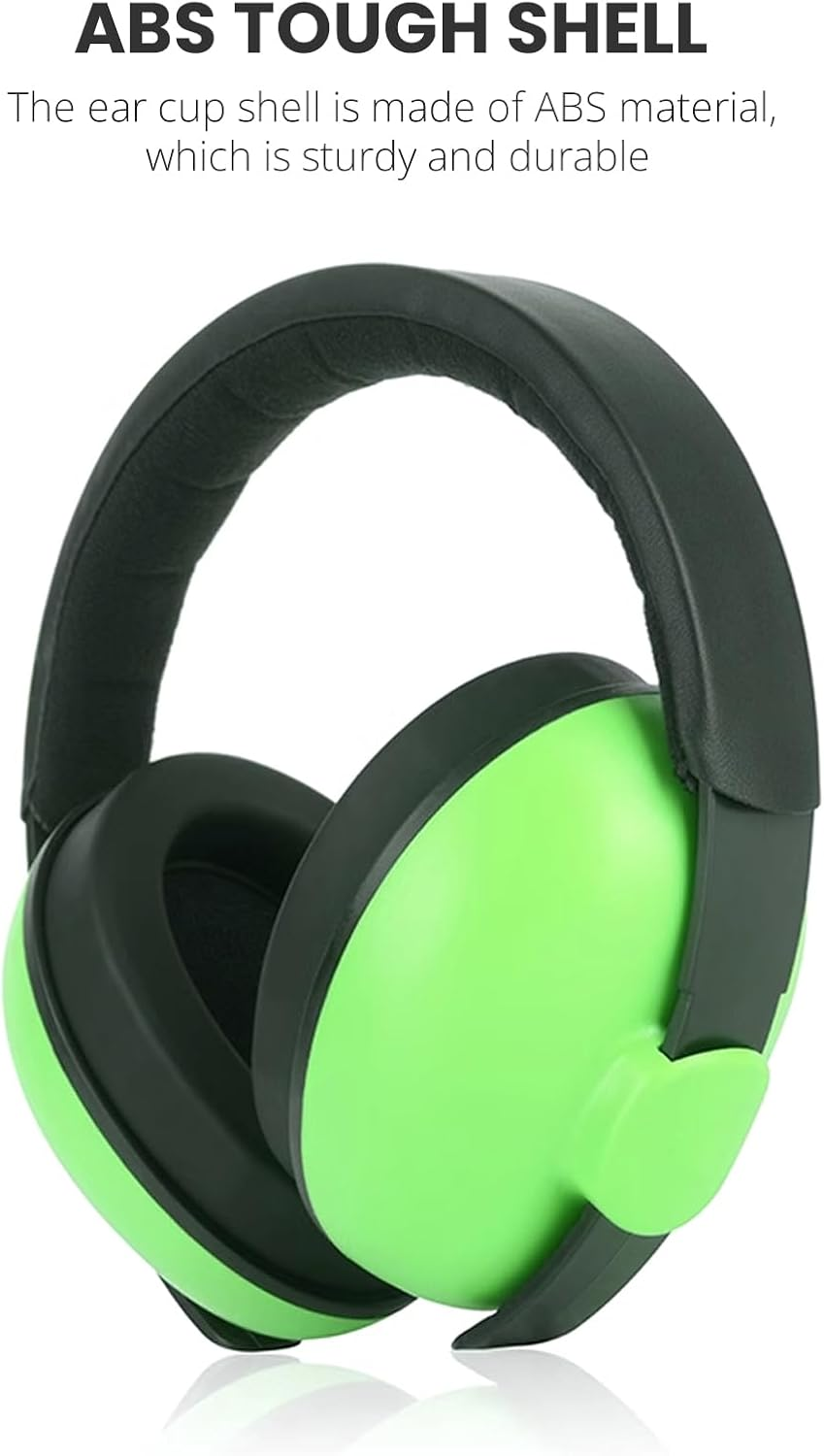 Kids Noise Reduction Ear Muffs, 21Db Hearing Protection for Toddlers & Children, Ideal for Concerts, Fireworks, Shooting &ndash; Green image number 5