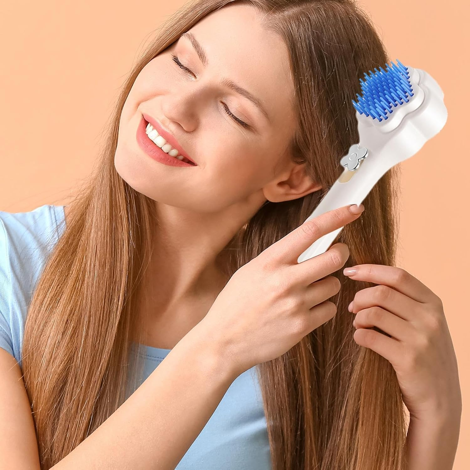 Easy Cleaning Hair Brush | Easy Cleaning Anti-Static Hair Brush - Hair Brush Massage Comb, Anti-Static Massage Comb, Telescopic Massage Comb Hair Brush image number 6