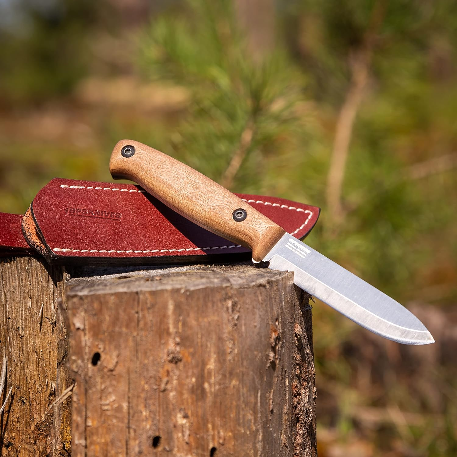 BPS Knives BS1FT SSH - Full-Tang Fixed-Blade Knife - Sharp Stainless Steel Bushcraft Knife with Sheath - Survival Compact Knife - Outdoor Knife - Tactical Camp Knife image number 4