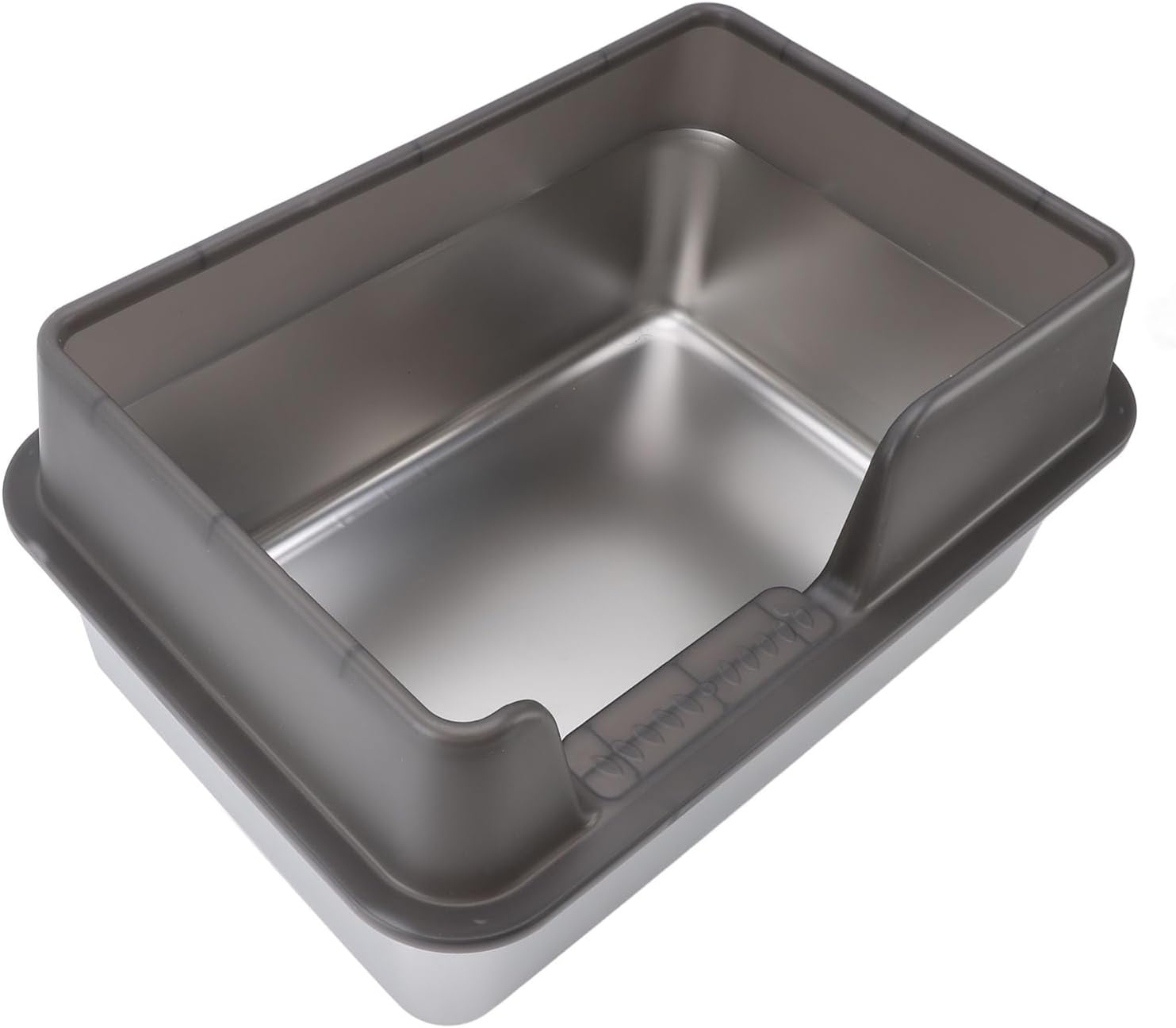 Stainless Steel Cat Litter Box, Sturdy Metal Litter Pan with High Wall Sides Enclosure, Cat Litter Pan(19.6In L X 13.7In W X 9.8In H), No Smell, Non Stick, Easy to Clean (Large