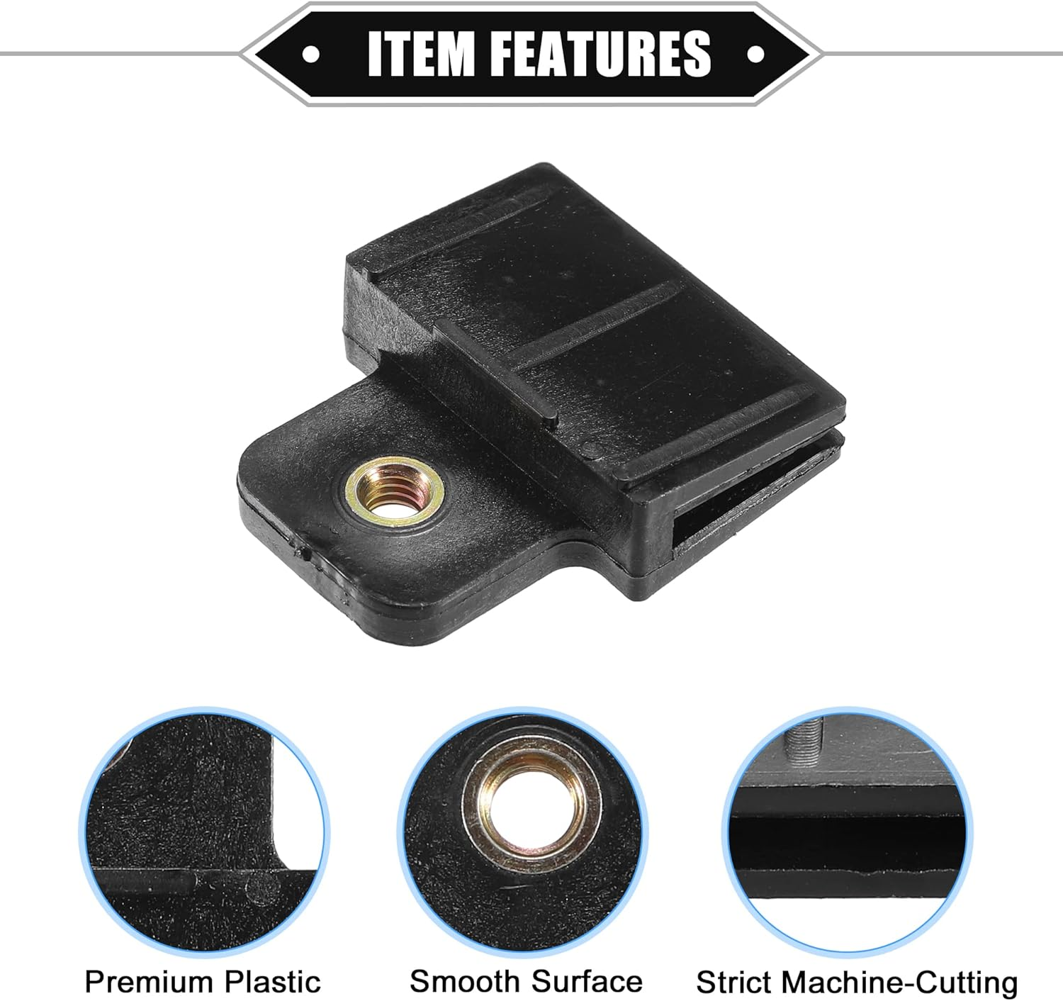 X AUTOHAUX 2 Pcs Window Door Glass Channel Retainer Clip, 1.73"X1.57"X0.51" Glass Regulator Holder Sash Clip Universal for Car Truck Van Durable Plastic Black