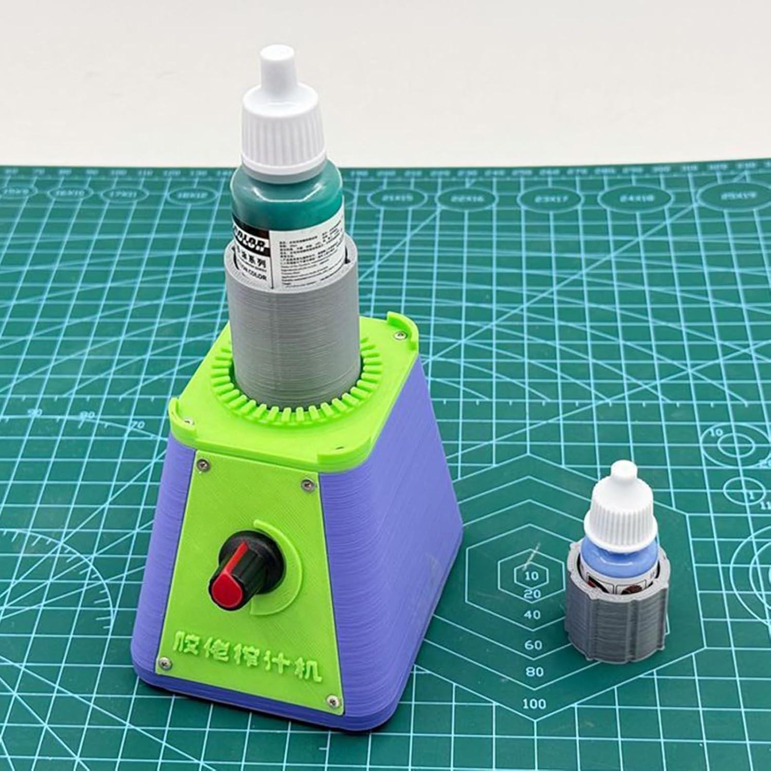 Model Paint Shaker Mix Machine, USB Lab Vortex Mixer for 19/25Mm Paint Bottles, Tattoo Ink Mixer, Stepless Speed Regulation Motor, for Nail Polish, Pigment, Eyelash Glue Adhesives, Testing Tubes image number 3