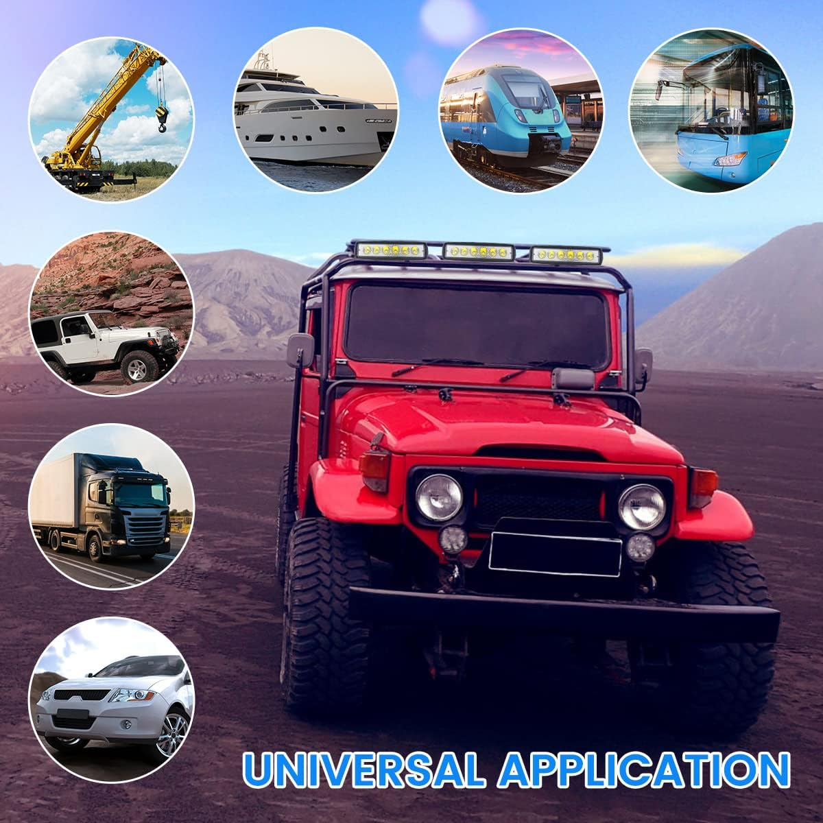 12Volt LED Light Bar, 18W 6000K Super Bright Car LED Fog Light, IP67 Waterproof Flood Spot Light, White off Road Head Light, Led Light Bar for SUV ATV Vehicle Car Truck Boat (2 Pcs) image number 5