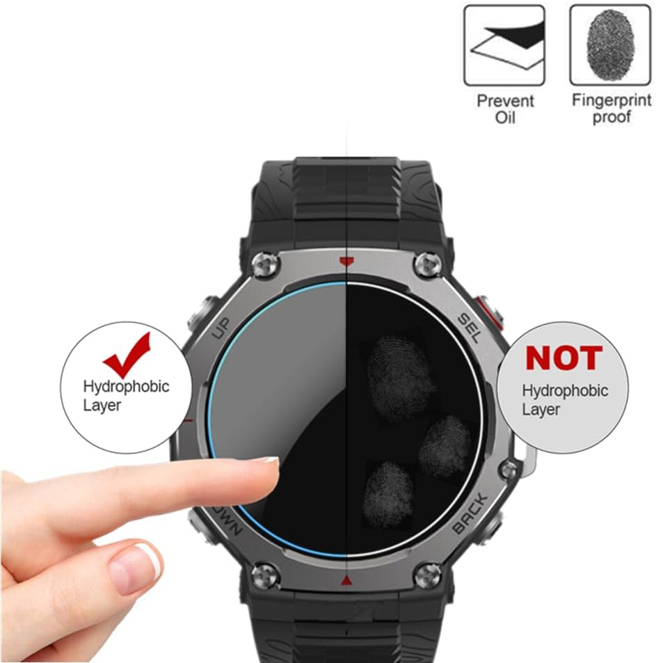 Screen Protector Compatible for Amazfit T-Rex 3 / T-Rex 3 Pro 48Mm, 9H Tempered Glass Protective Film for T-Rex 3/3 Pro 48Mm Smart Watch (3 PCS) image number 1