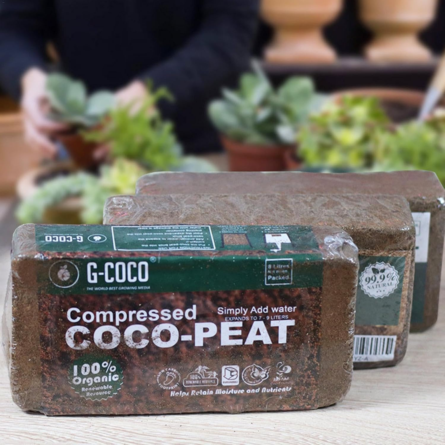 Coco Peat | Organic Coco Coir Chips with Low EC and PH Balance - Natural Coconuts Fiber, High Expansion Plant Soil, Gardening Supplies for Fruit Vegetable Crops image number 4