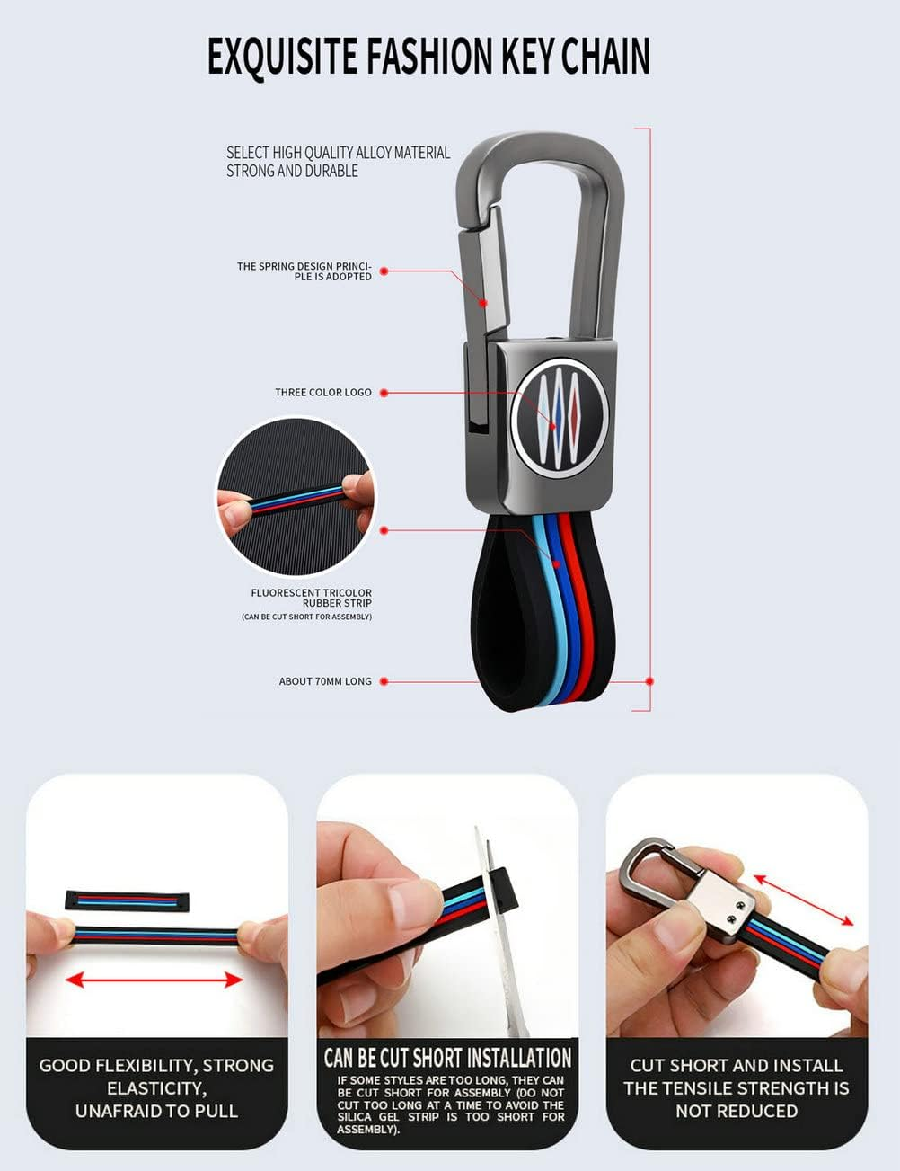 Key Fob Cover Case for Land Rover Metal Shell Smart Key Holder Compatible with Range Rover Sport Discovery LR4 Evoque Velar (Silver)