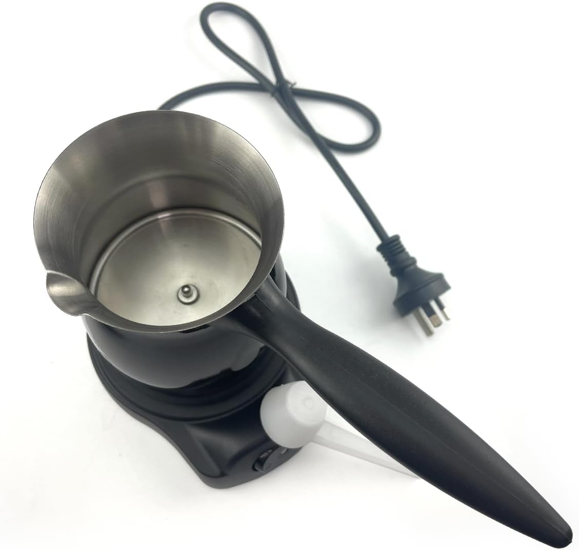 4 Cup Electric Turkish Coffee Pot - Stainless Steel Coffee Maker for Turkish, Arabic/Greek Coffee, Automatic Sensor, Anti-Overflow-Portable Coffee & Tea Machine for Home and Office (Black) - Red image number 4