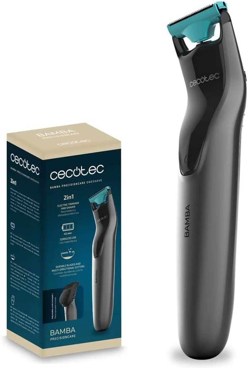 Cecotec Bamba Precisioncare Oneshave 2-In-1 Cordless Shaver and Clipper - 45 Minute Runtime, Stainless Steel Blades and Adjustable Comb image number 3