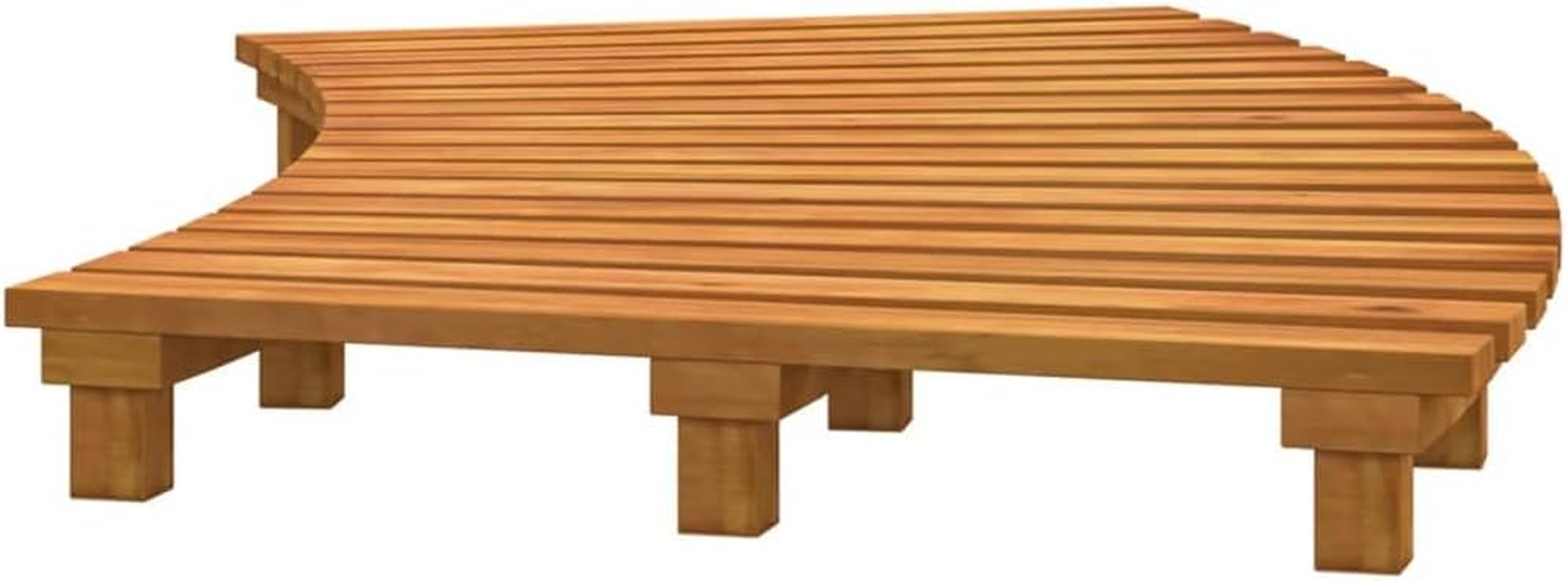 Vidaxl Durable Spa Steps - Made of Solid Acacia Wood, Handy Accessory for Spas and Pools, 2 Pcs Included, Offers a Simple and Timeless Slatted Design, Brown image number 1
