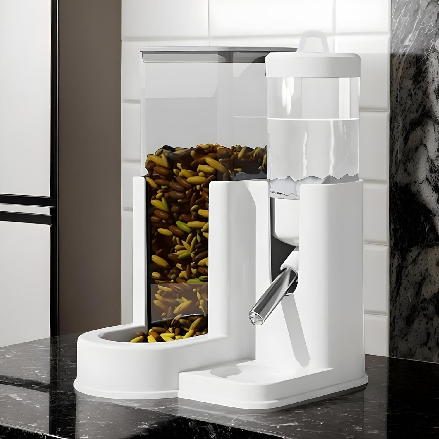 Hamster Feeder, Small Animal Waterer Automatic Feed, Pet Waterer Automatic Feed for Daily Cage, Water Dispenser, Living Room, Bedroom, Water Trips image number 6