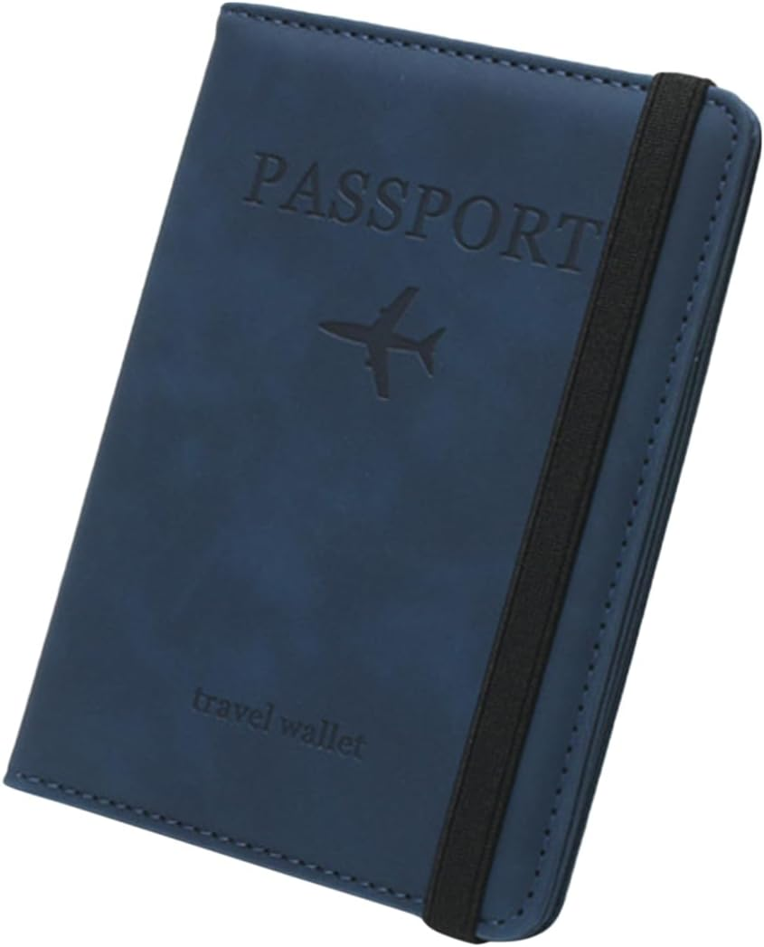 XUNQUCOM PU Leather Strap Passport Case Card Holder Holder ID Bag (Pink)