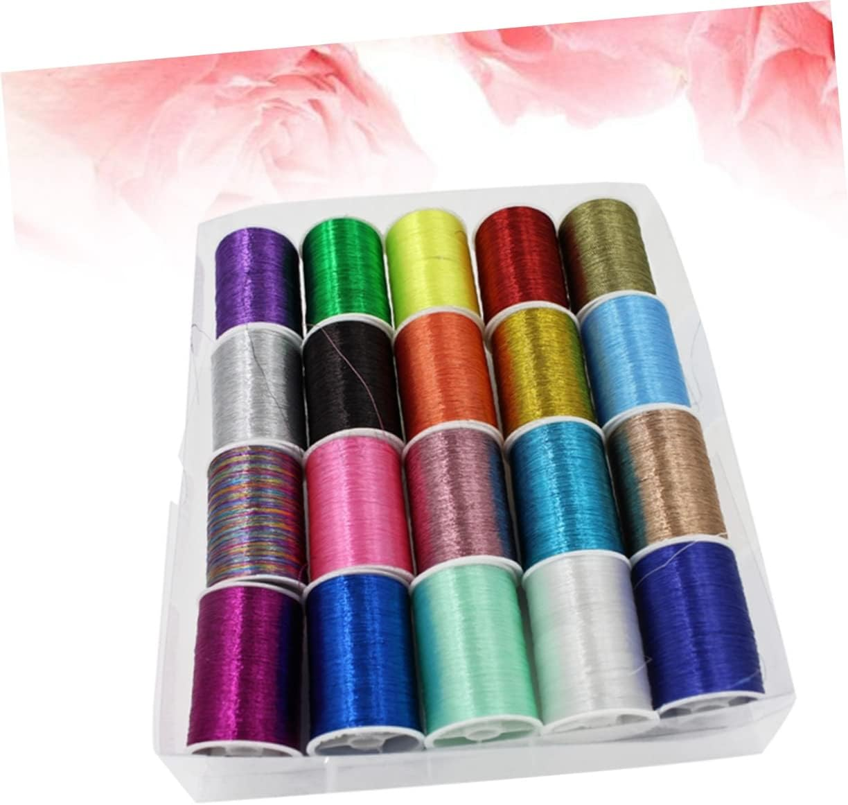 Tofficu Metallic Thread Collection Embroidery Flosses in Glittery Colours Enhance Your Sewing Embroidery Glamour