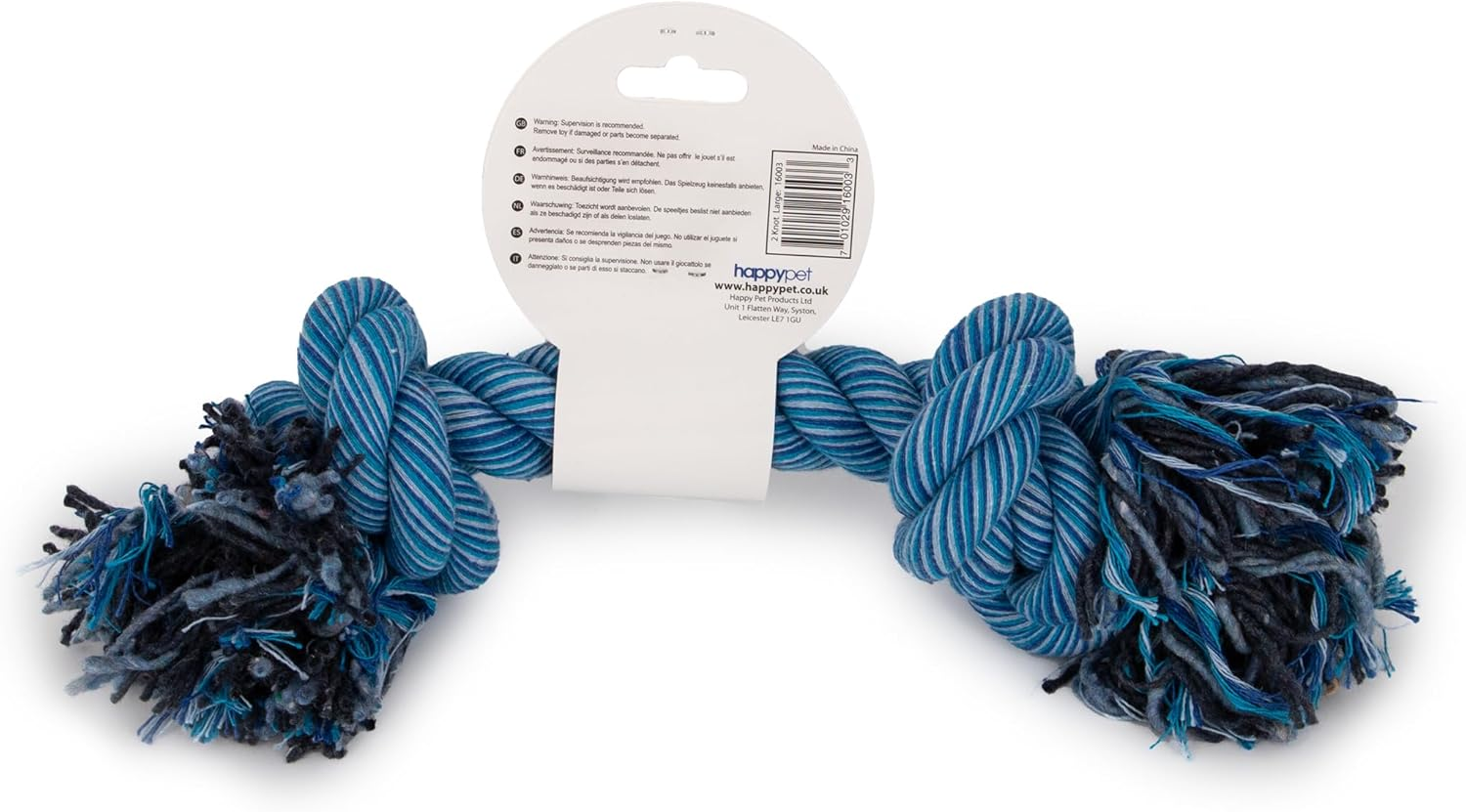 Happy Pet Nuts for Knots Dog Toy Rope, Play Rope for Dogs with 2 Knots, Size L - Set of 3 image number 2