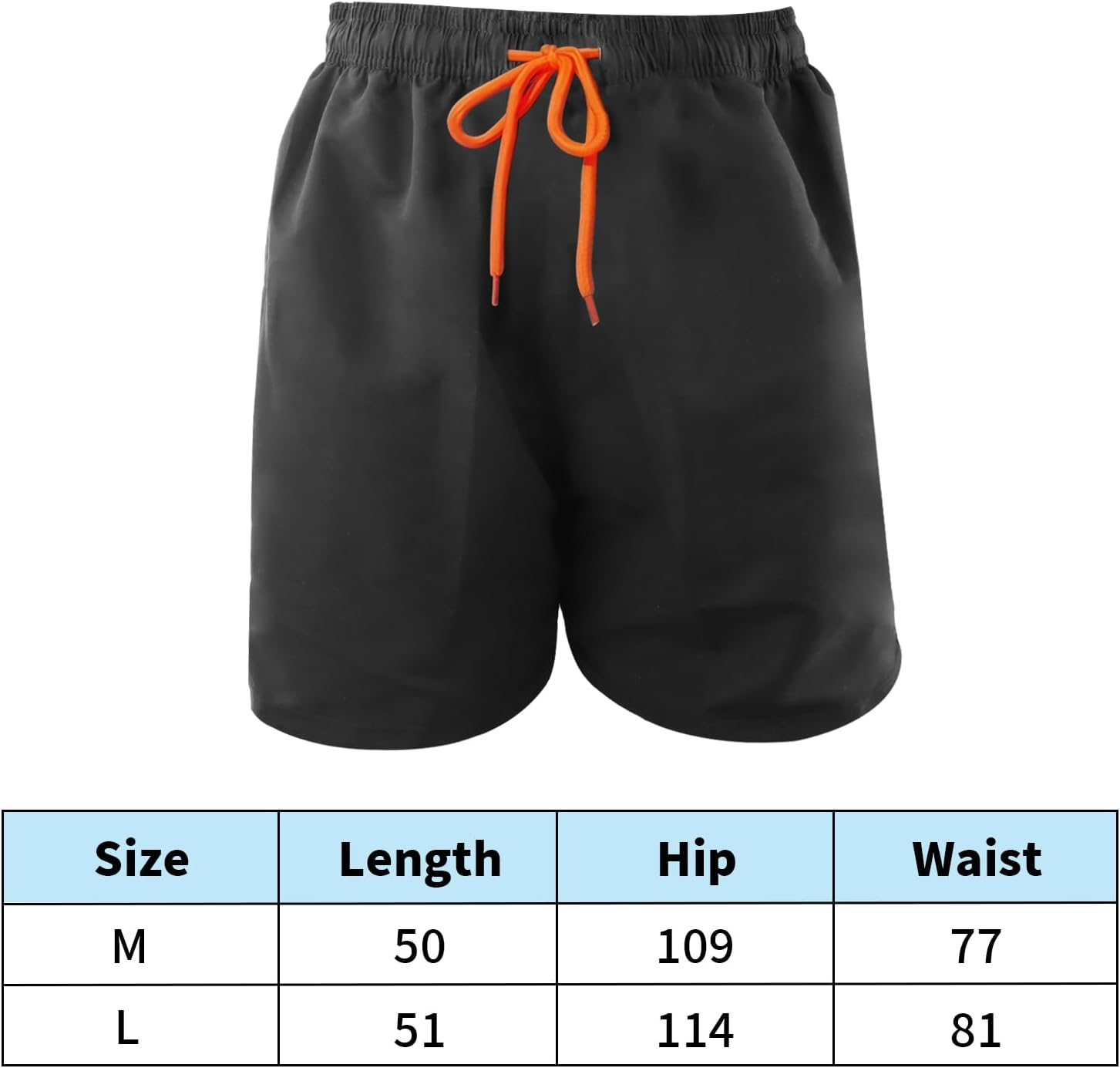 Eclove Men'S Swim Shorts, Men'S Swimming Trunks, Swimwear, Sports Shorts, Short Beach Shorts, Drawstring Training Shorts, Quick-Drying image number 2