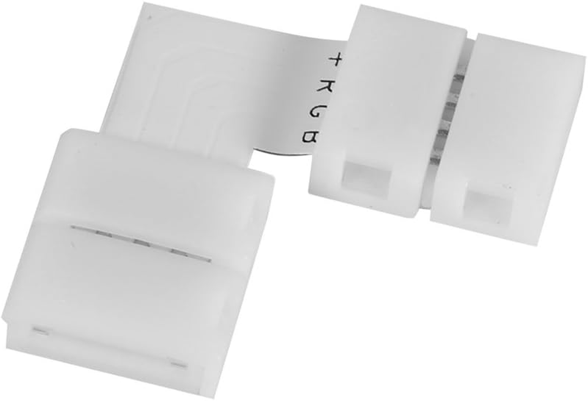 5Pcs L Shape 4Pin 10Mm Solderless Corner Connectors Adapters for RGB 5050 LED Strip Lights image number 5