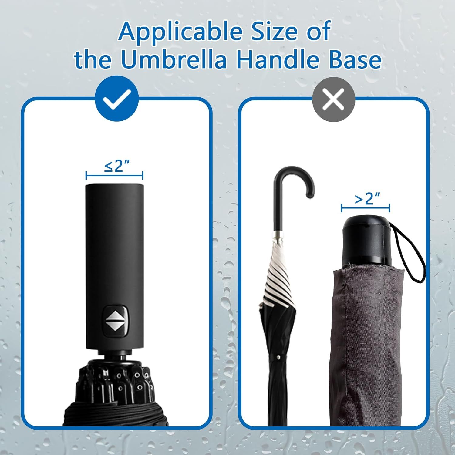 CHOYTONG Hands-Free Umbrella Holder Strap for Backpack Use, Wearable Umbrella Support Mount, Fits for Most Folding Umbrella image number 2