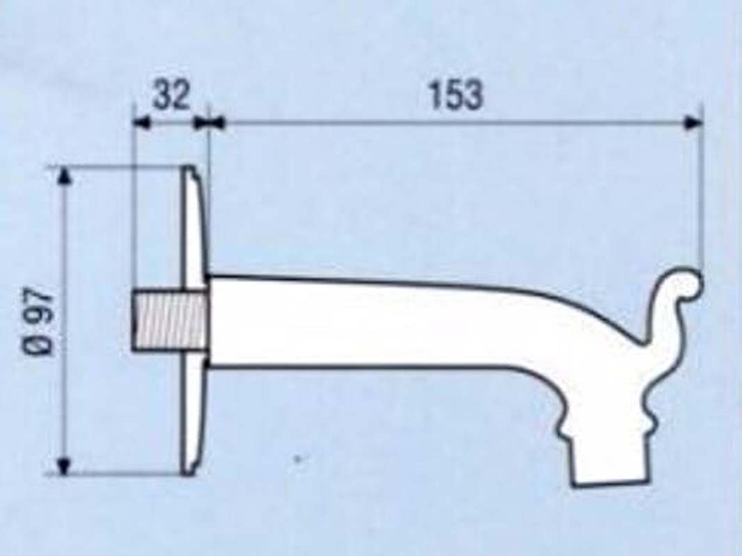 BENE 790 Fountain Spout Wall Spout Gargoyle for Garden Wall Fountain, Nostalgia, Brass, 3/4 Inch, Originally from Italy