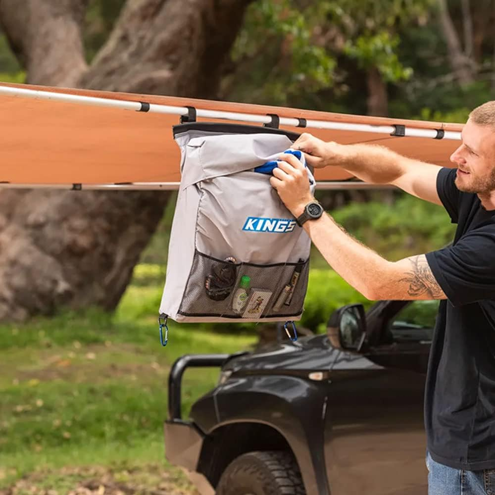 Adventure Kings 4 Universal Storage Bag | Versatile | 280GSM Canvas | 2X Hanging Carabiners | Sail Track Attachment | 2X Quick Release Clips