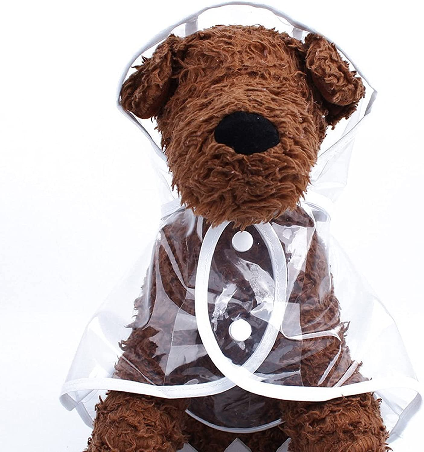 Dog Raincoat - Clear Waterproof Hooded Rain Jacket, Plastic Poncho for Small Medium Dogs image number 5