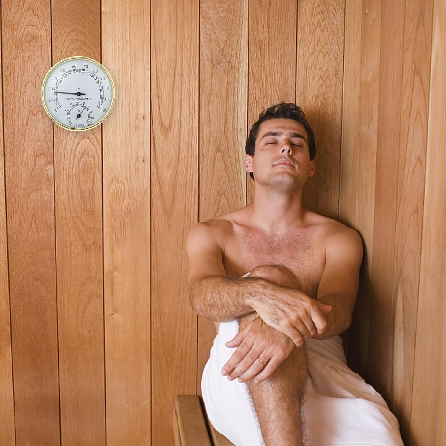 High Precision Sauna Thermometer Hygrometer Practical Sauna Accessory Lightweight Hygrothermograph Temperature and Humidity Measurement image number 3