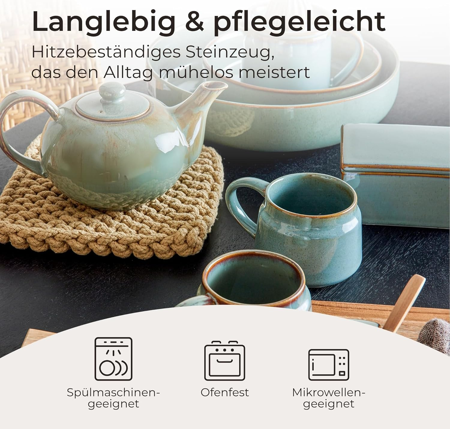 Bloomingville Pixie Butter Dish Green Ceramic image number 4