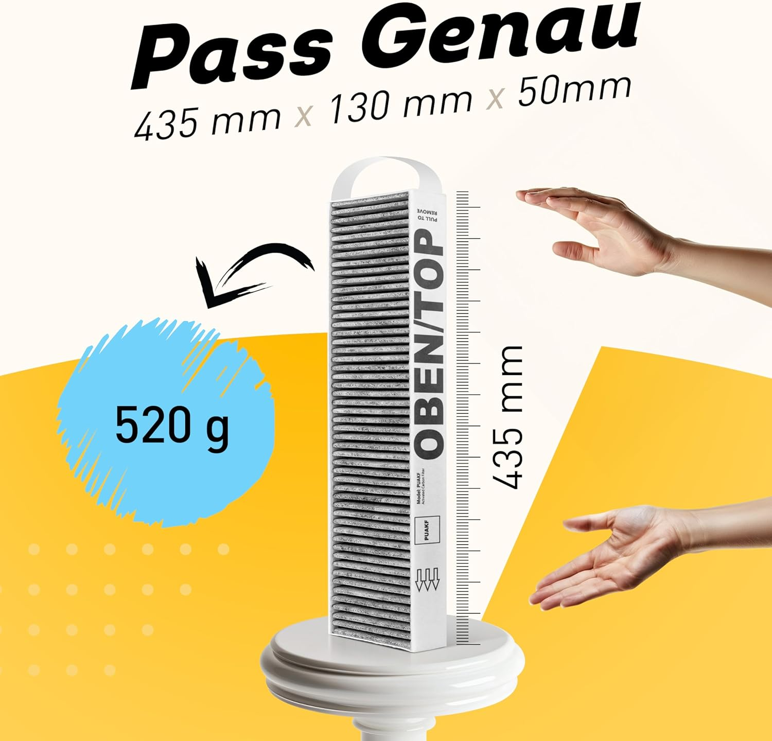 KF3TEC&reg; Activated Carbon Filter Set (2 Filters) for Bora Pure Puakf for Your Puru or PUXU Convection Hob