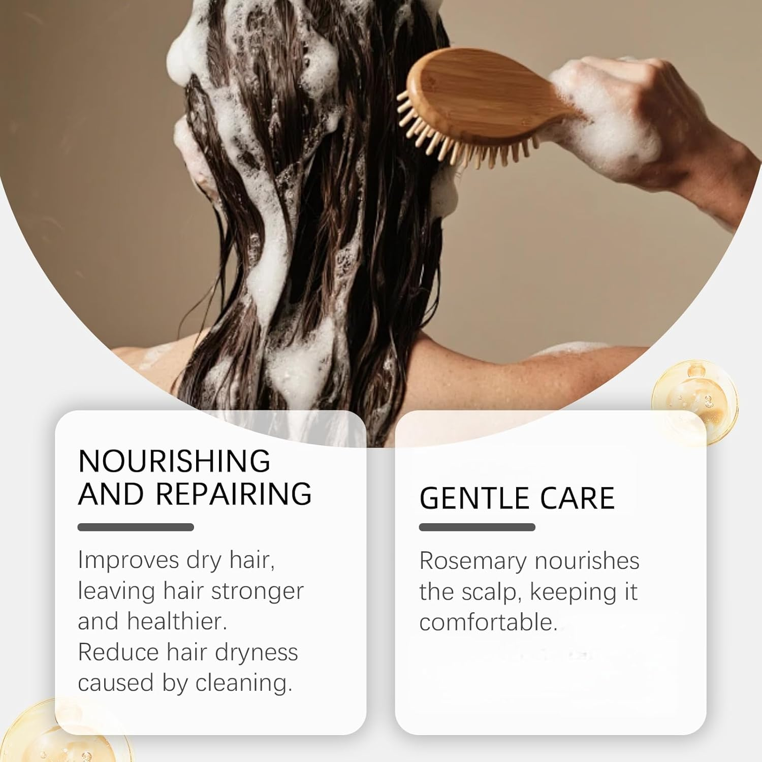 Oil Controlling & Nourishing Rosemary Shampoo with Ginseng Extracts, Sulfate Free for Dry/Oily/Curly Hair, Nourishing & Strengthening Shampoo for Women & Men, Color Safe for Daily Use (1) - 5 image number 5