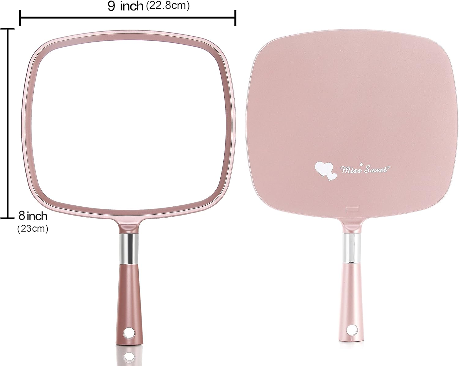 Miss Sweet Handheld Mirror Makeup Mirror (Rose Gold) image number 4