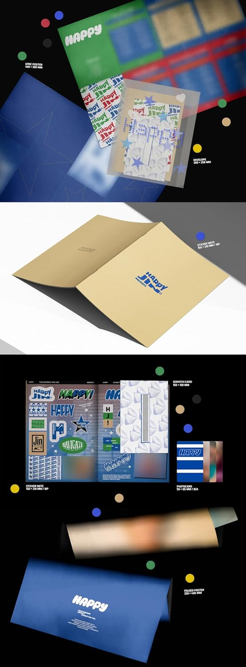 Generic BTS JIN Happy 1St Album Standard Navigate Version with Tracking Sealed image number 1