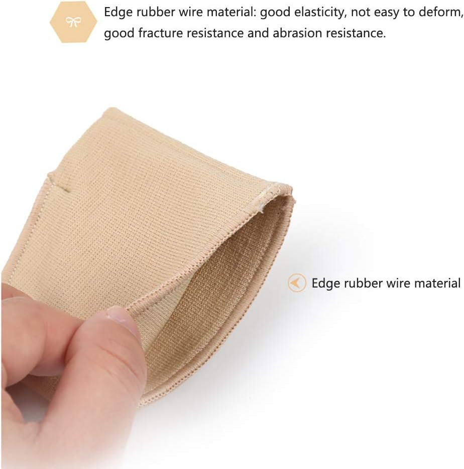 Metatarsal Gel Sleeve Pads Half Toe Bunion Sole Forefoot Cushion Half Socks Prevent Calluses Blisters Feet Care Tool (One Size Fit Most Women&Men, Beige) - Beige+Black image number 7