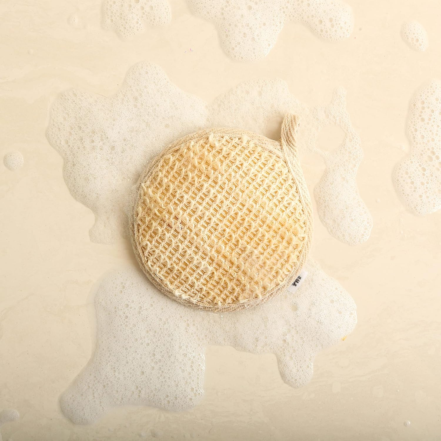 Global Household Pack of 2 Loofah Scrub | Made of Vegetable-Fibre | Gentle on the Skin. | Exfoliates Gently While Showering | Easy to Clean | for Men and Women |Made in India