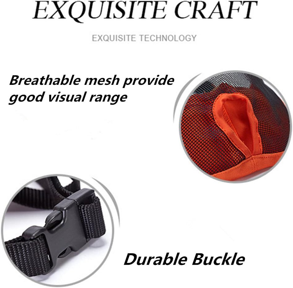 JYHY Short Snout Dog Muzzles- Adjustable Breathable Mesh Bulldog Muzzle Biting Chewing Barking Training Dog Mask, Gray L image number 7