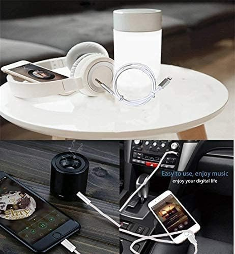 [Apple Mfi Certified] Iphone Aux Cord for Car, Lightning to 3.5 Mm Headphone Jack Adapter Male Aux Stereo Audio Cable Compatible with Iphone SE/11/11 Pro/Xs/Xr/X 8 7 Ipad/Ipod (3.3FT White) image number 2