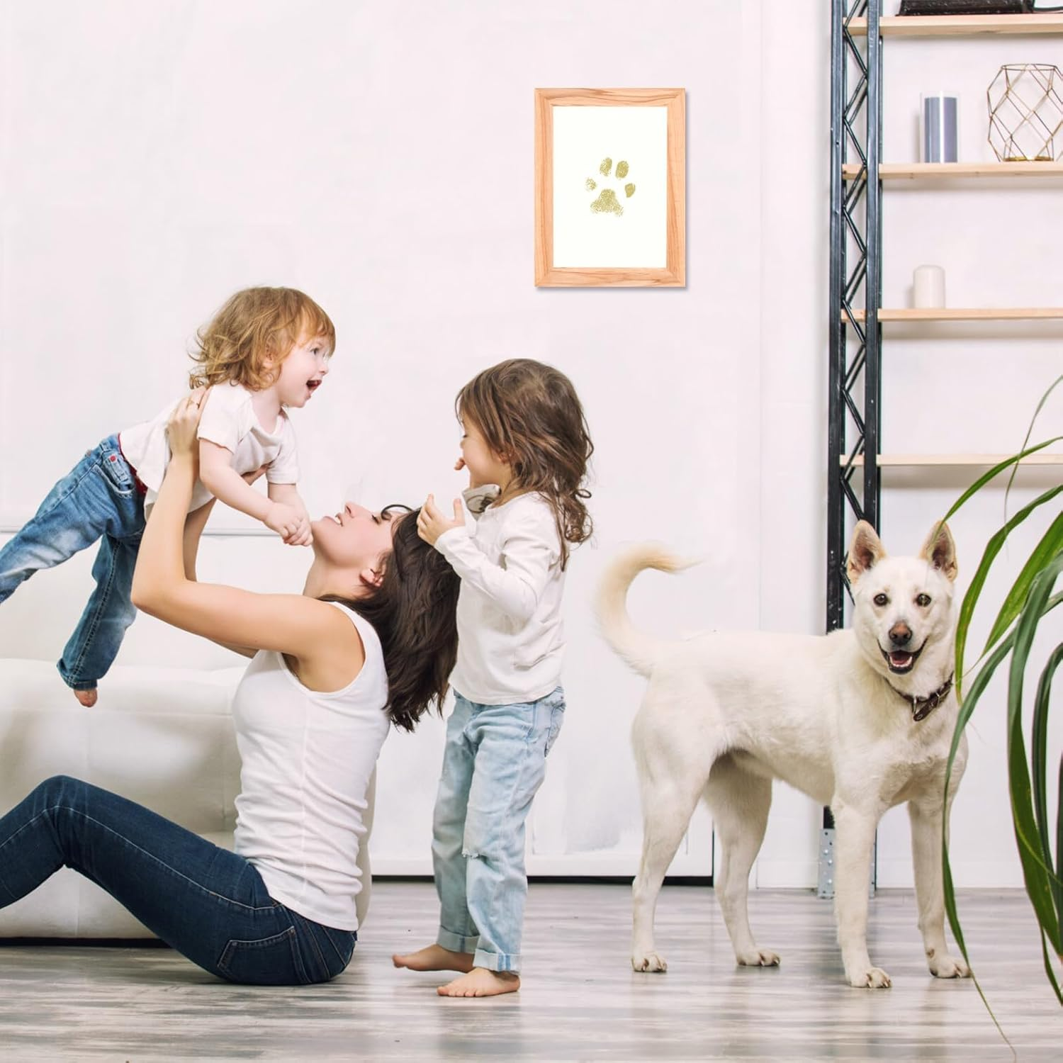 Inkless Pet Paw Print Kit,No-Mess Dog/Cat Nose & Paw Impression Set,Memorial Keepsake Cards, 2 Sizes, Quick-Dry & Vet-Safe (Gold, Small-Medium 4-Pack) image number 3