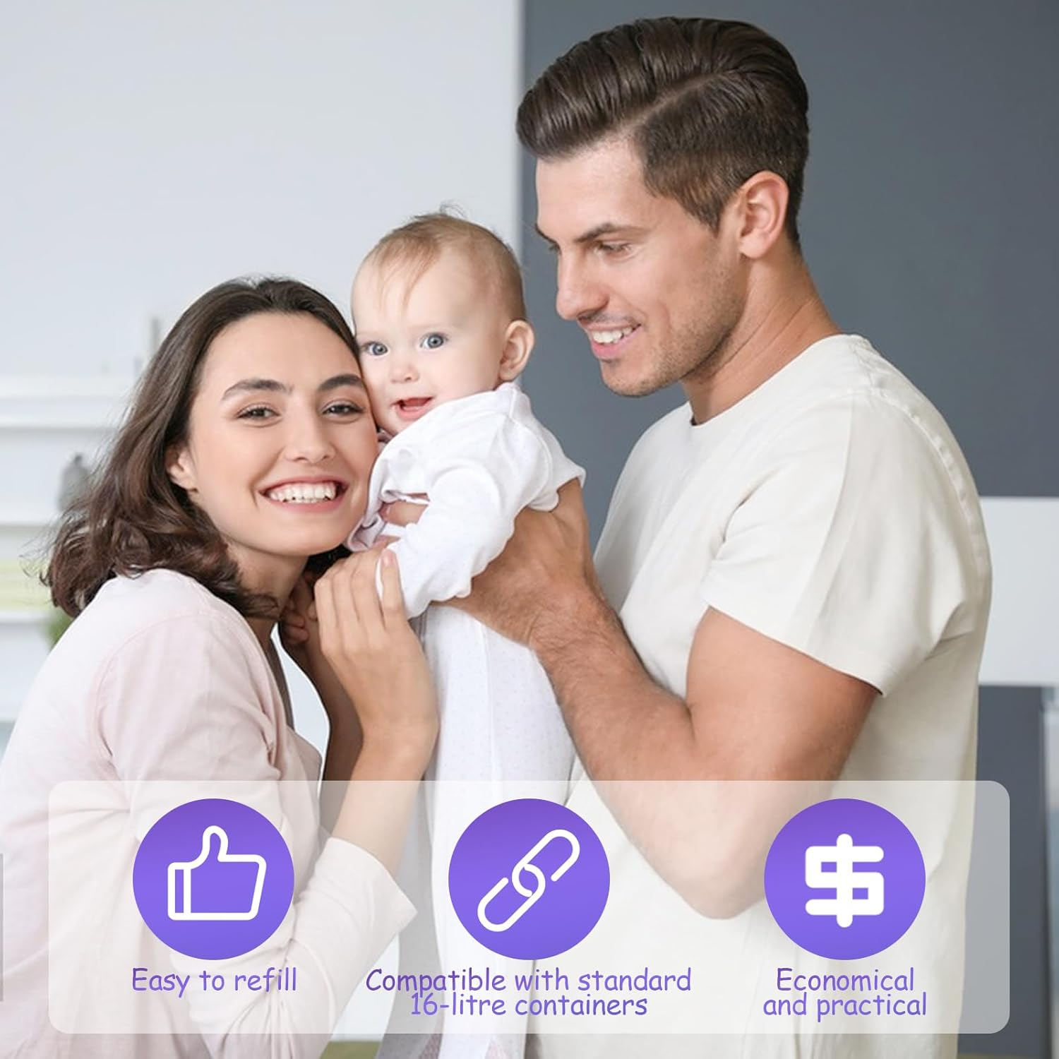 Pack of 4 Refill Films Compatible with Korbell Classic 16 Litre and Litter Champ Refills Refill Foil Rings Refill Cassettes Nappy Bin Liner Refill Bonus image number 6