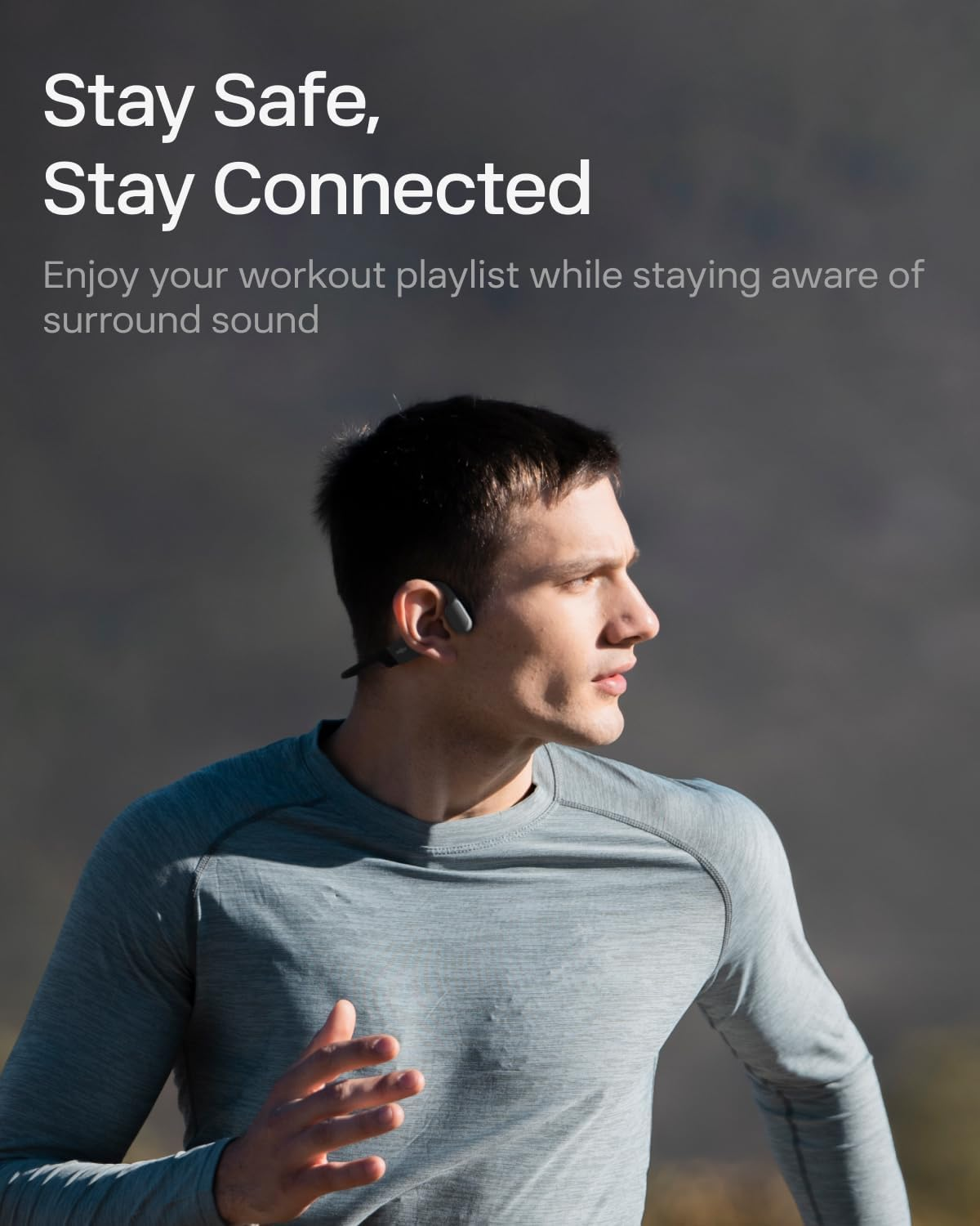 (Mini Size) Shokz Openrun Bone Conduction Sports Headphones, Bluetooth Wireless Earphones with Mic, 8H Playtime, Open-Ear Waterproof Headset for Running, Workout, Driving ((Cosmic Black) image number 4