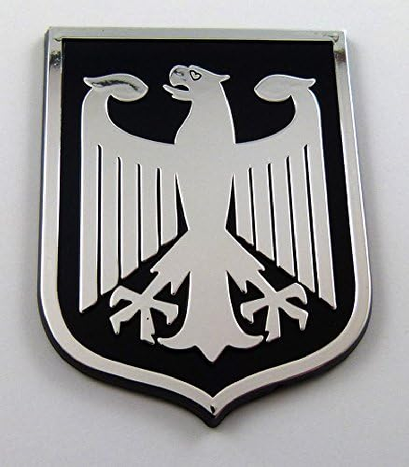 Germany Black Chrome Plastic Car Emblem Deutschlanddecal Sticker Crest GBC image number 1