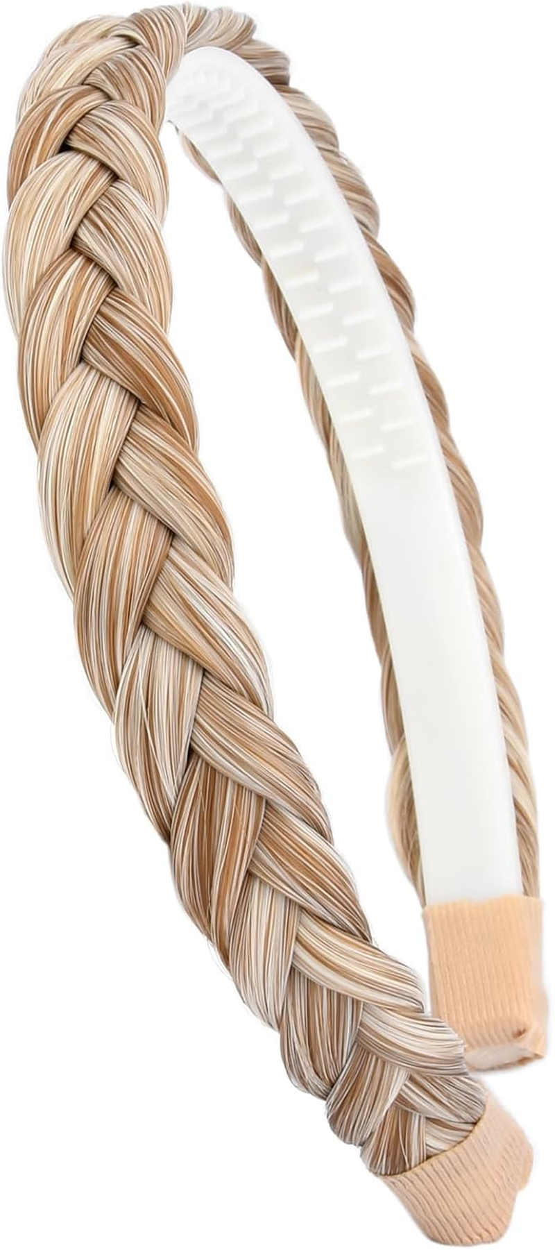 Gledola Braided Headband with Teeth Braids Hairband with Tooth Synthetic Hair Band Plaited Hairband for Women (Sandy Blonde) image number 4