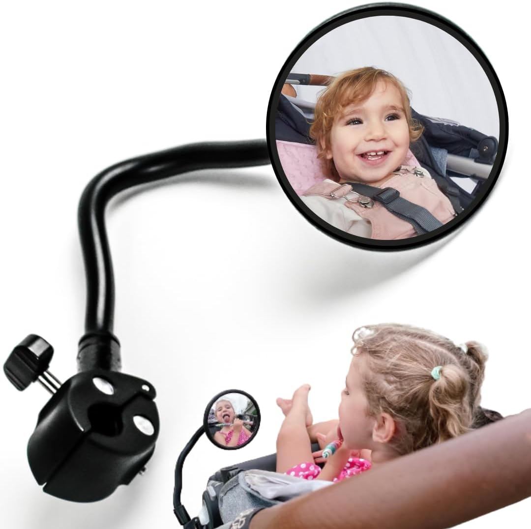 Looky Lou Stroller Mirror - See Baby'S Face in Forward-Facing Pram. Baby Must Haves/Baby Registry Must Haves - Perfect Baby Gift or Baby Gifts ; Use for Baby Travel and Toddler Travel. image number 6