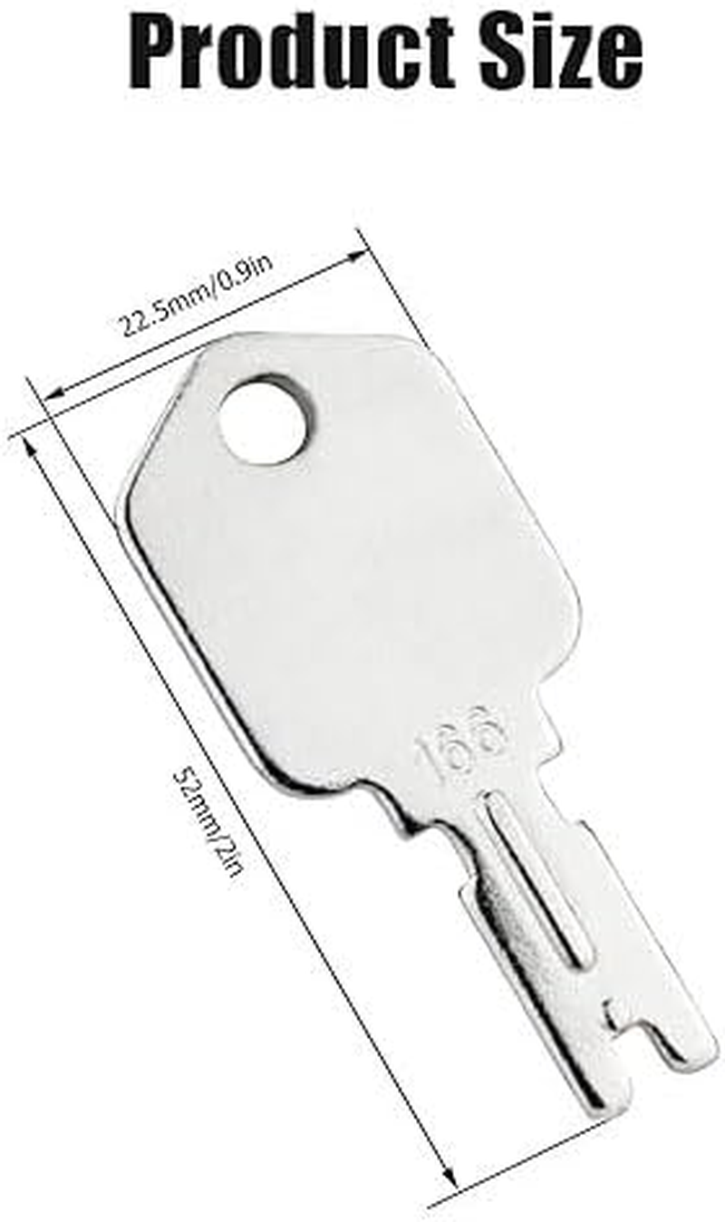 10PCS Forklift Keys 166 Ignition Keys Compatible with Clark Compatible with Hyster Compatible with Yale Heavy Equipment Keys image number 2