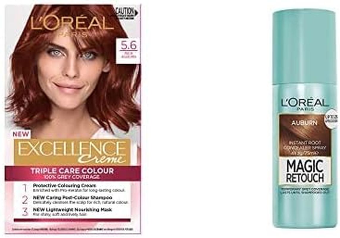 L'Oreal Paris Excellence Hair Colour & Magic Retouch Root Concealer Duo
