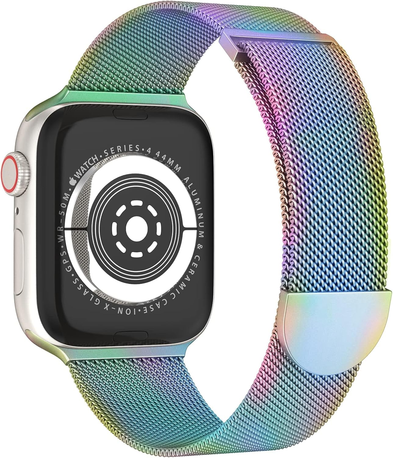 Compatible with Apple Watch Band 38Mm 40Mm 41Mm 42Mm 44Mm 45Mm 49Mm 46Mm for Women and Men Magnetic Metal Stainless Steel Strap for Iwatch Ultra 3/2/1 Series 11 10 9 8 7 6 5 4 3 2 1 SE Multi Color image number 4