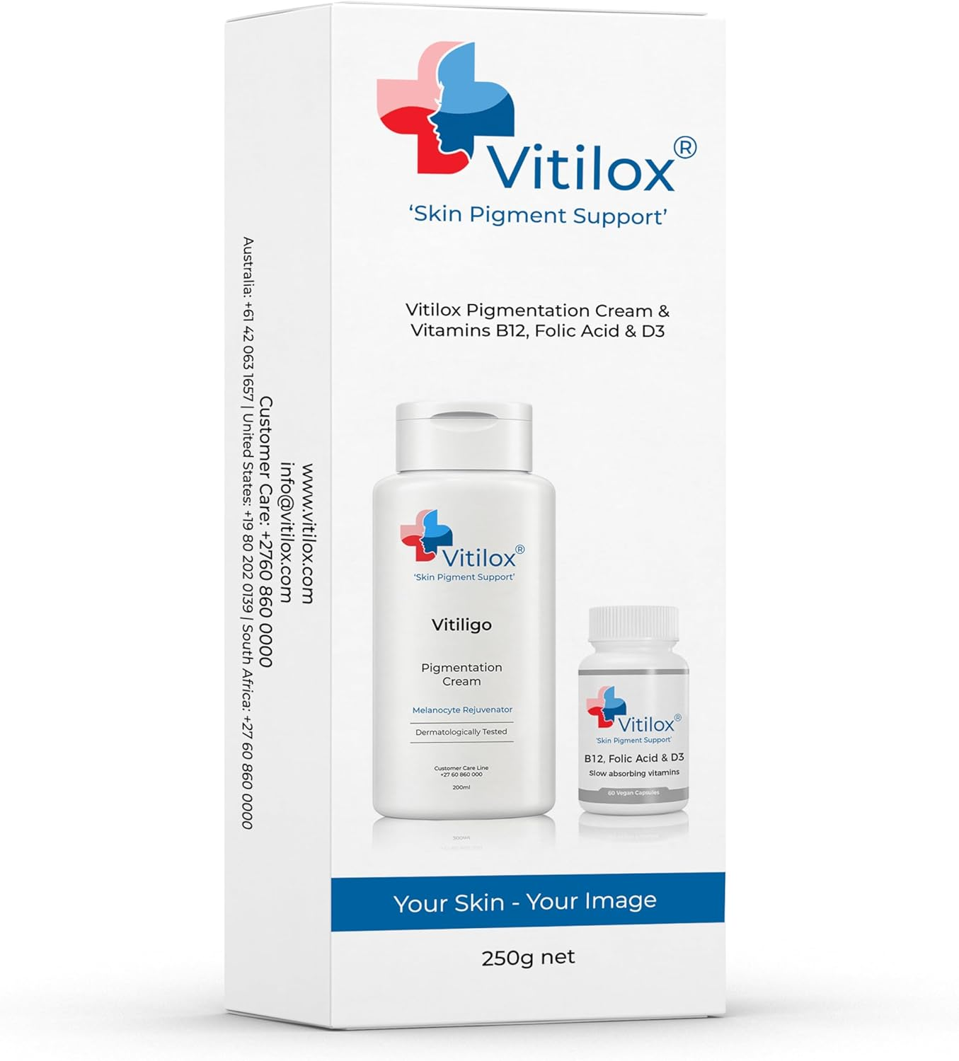 Vitilox Vitiligo Pigmentation Cream and Vitamins B12, Folic Acid and D3 image number 4