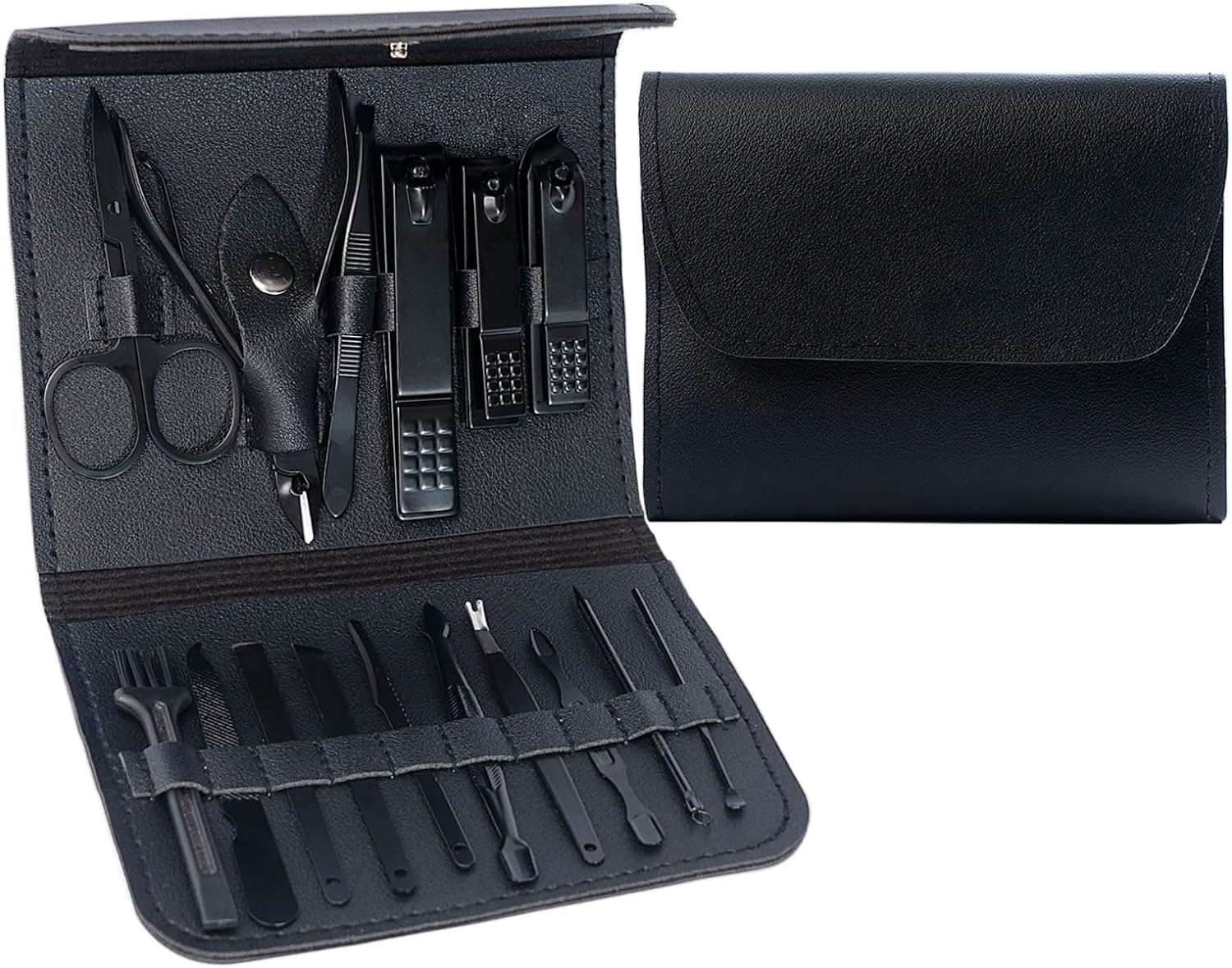 Manicure Set Nail Clippers Pedicure Kit - 16 in 1 Stainless Steel Manicure Set, Professional Grooming Kits, with Luxurious Travel Case - Portable Nail Clippers and Beauty Tools Set - Ideal for Home, Workplace, Outdoor Travel and Salon Use image number 3