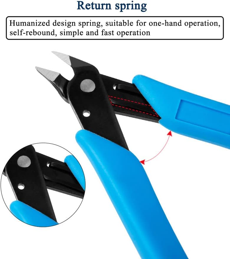 AKOAK 1 Pack Stainless Steel Nail Art Scissors, Rhinestone Remover, Metal Chain, Cutter, 5" Diagonal Pliers, Manicure Tools image number 5