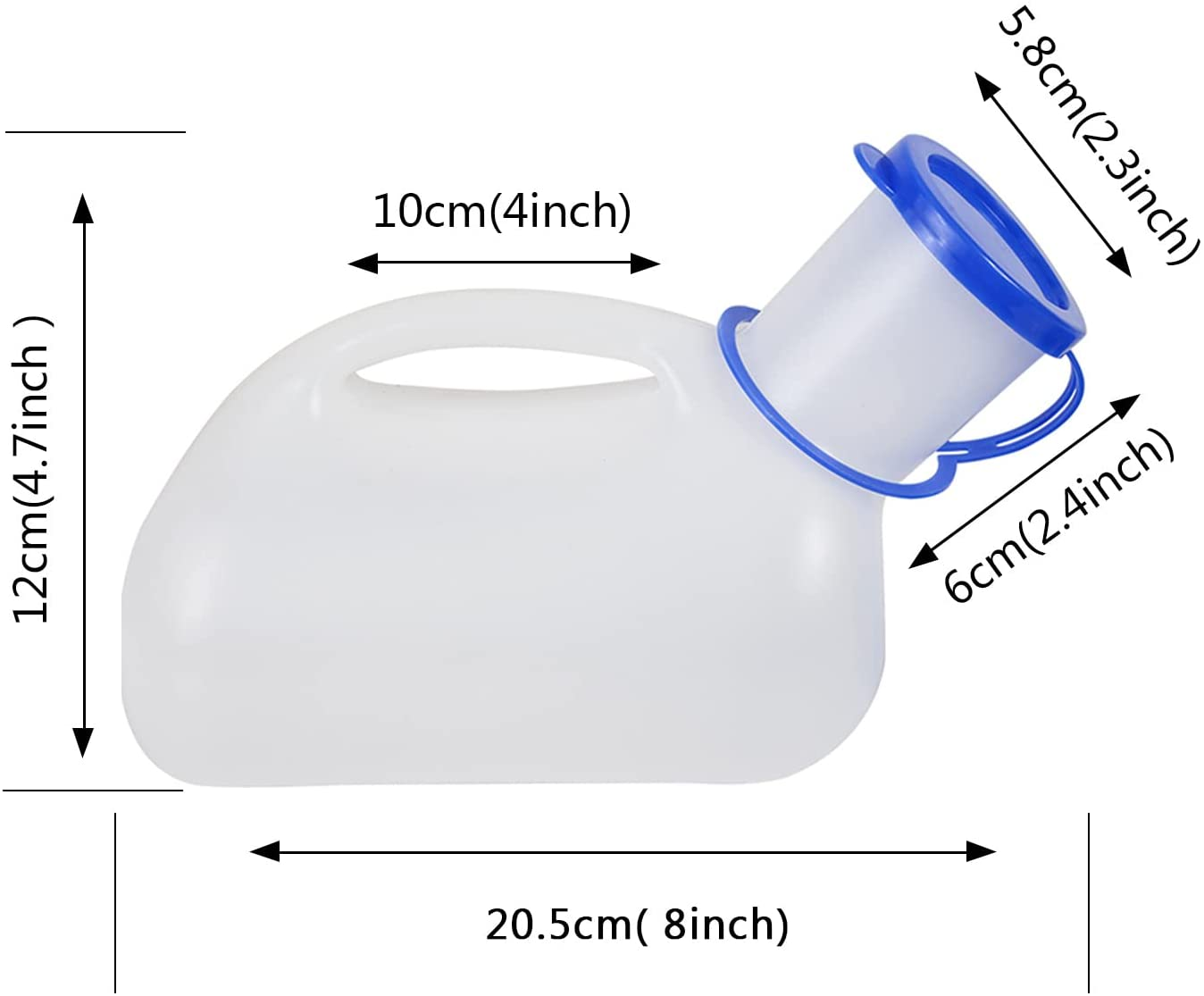 AWOKEN Unisex Urinal, Portable Toilet Urinal for Men and Women, Pee Bottle with a Sealed Lid and Funnel for Elderly Kids and Patients for Camping Outdoor Travel image number 2