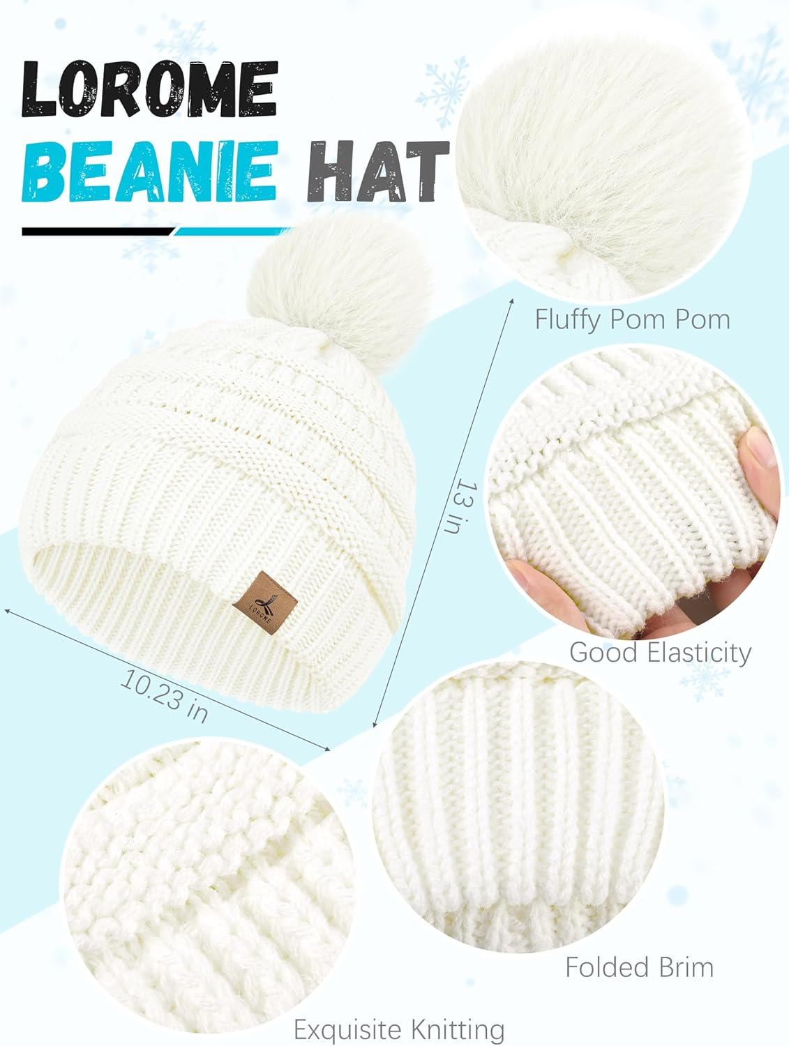 Winter Hat Scarf Gloves and Ear Warmer, Warm Knit Beanie Hat Touch Screen Gloves Set Winter Gifts Neck Scarves for Women