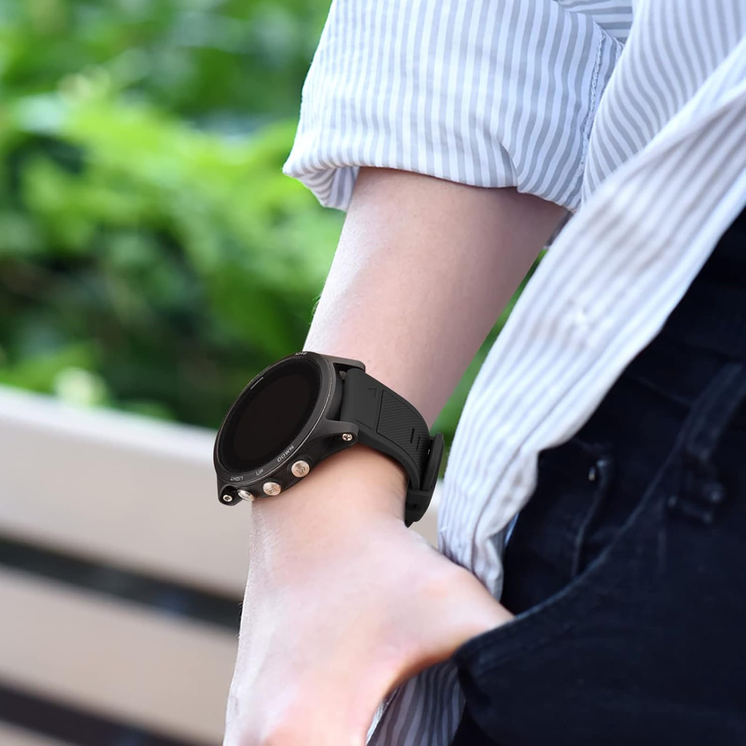 Sport Bands for Garmin Fenix 7 Band/Fenix 6 Band/Fenix 6 Pro/Fenix 5/Fenix 5 Plus/Instinct/Quatix 5/Forerunner 935/945/745, 22Mm Silicone Breathable Replacement Wristband Quick Release Strap for Garmin Fenix 7/Fenix 6/Approach S60/S62/Quatix 5 Sapphire/Forerunner 935 image number 1