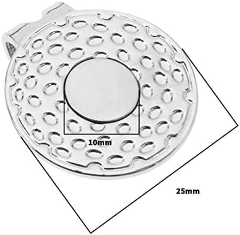 3 Pack Magnetic Golf Ball Hat Marker Clips, Zinc Alloy Golf Hat Clips for Golf Training and Cap Use(Silver, Bronze, Black) image number 4